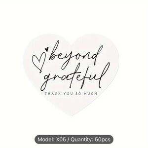 Heart-Shaped 'Beyond Grateful' Cards